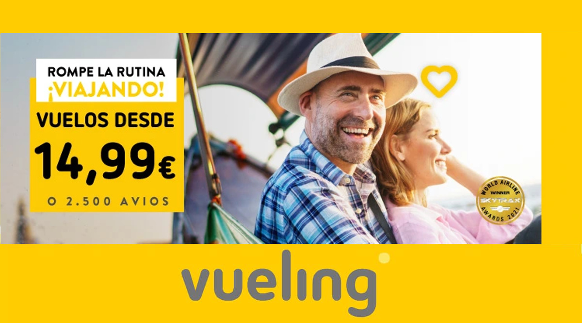 Ofertas Vueling desde 14.99 euros, billetes de avión baratos, ofertas en viajes, chollo