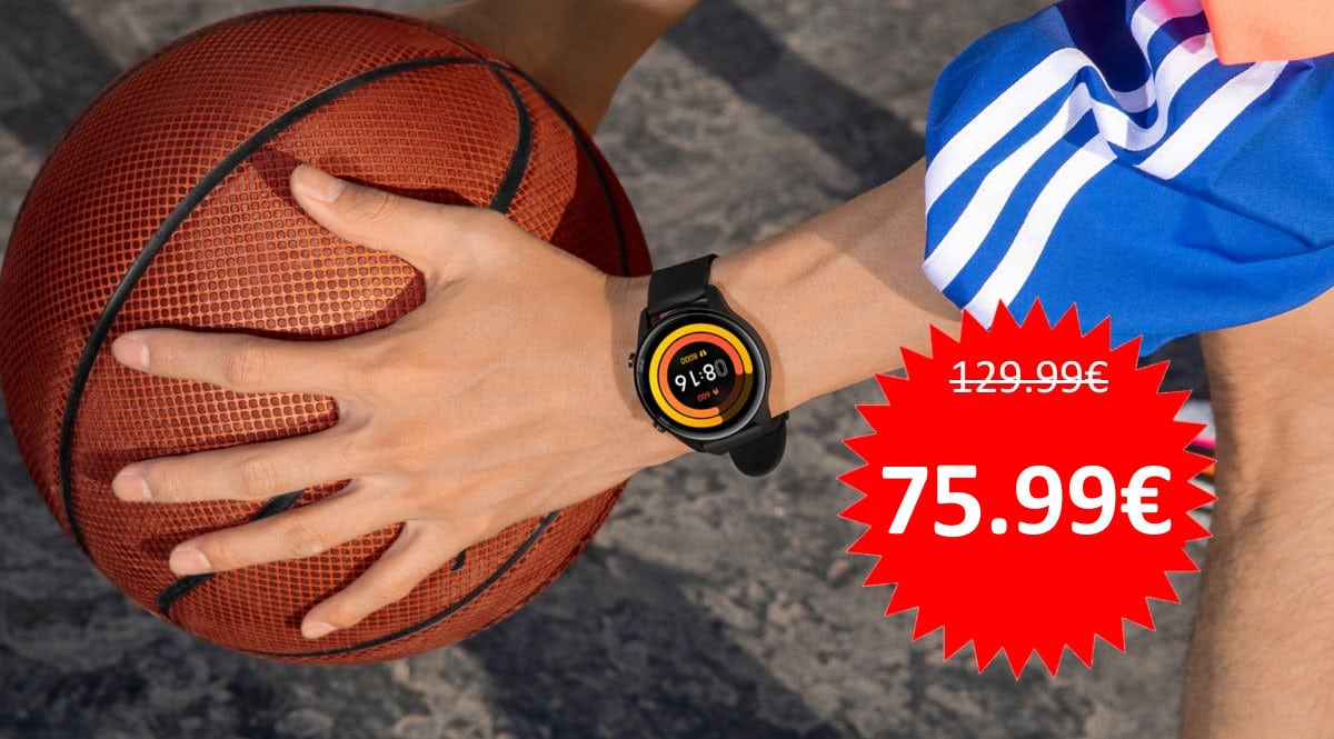 ¡Código descuento! Smartwatch Xiaomi Mi Watch sólo 75.99 euros. Te ahorras 54 euros.