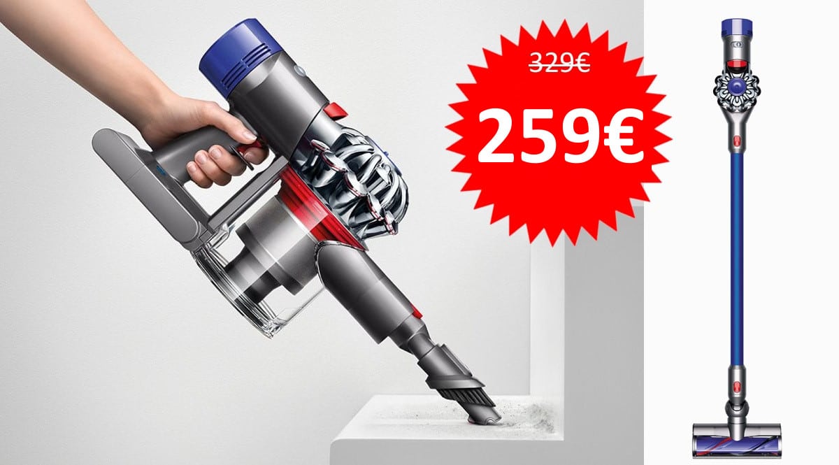 ¡¡Chollo!! Aspirador sin cable Dyson V8 Origin sólo 259 euros. Ahórrate 70 euros.