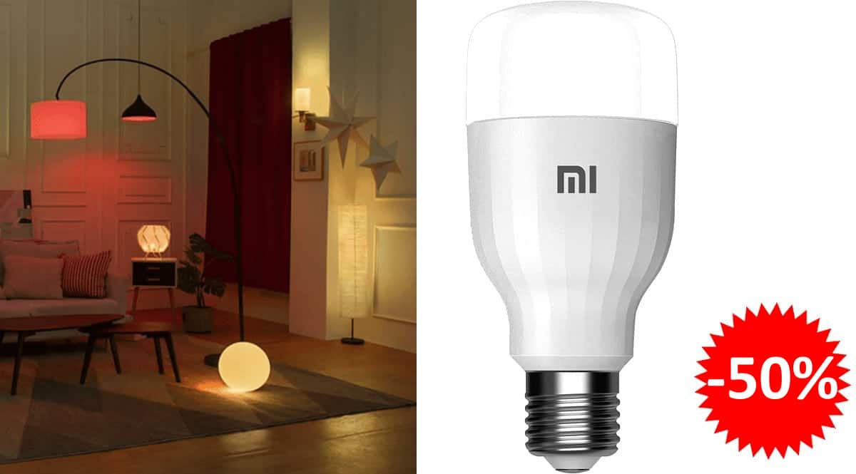 Bombilla inteligente Xiaomi MI LED Smart Bulb Essential barata, bombillas de bajo consumo baratas, ofertas en hogar, chollo