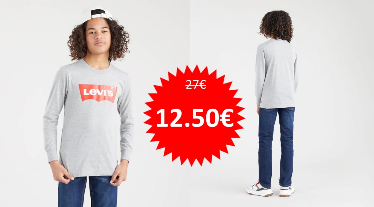 Camiseta de manga larga Levi's Batwing barata. Ofertas en ropa de marca, ropa de marca barata, chollo
