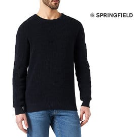 Jersey básicco Springfield barato, jerséis de punto de marca baratos, ofertas en ropa