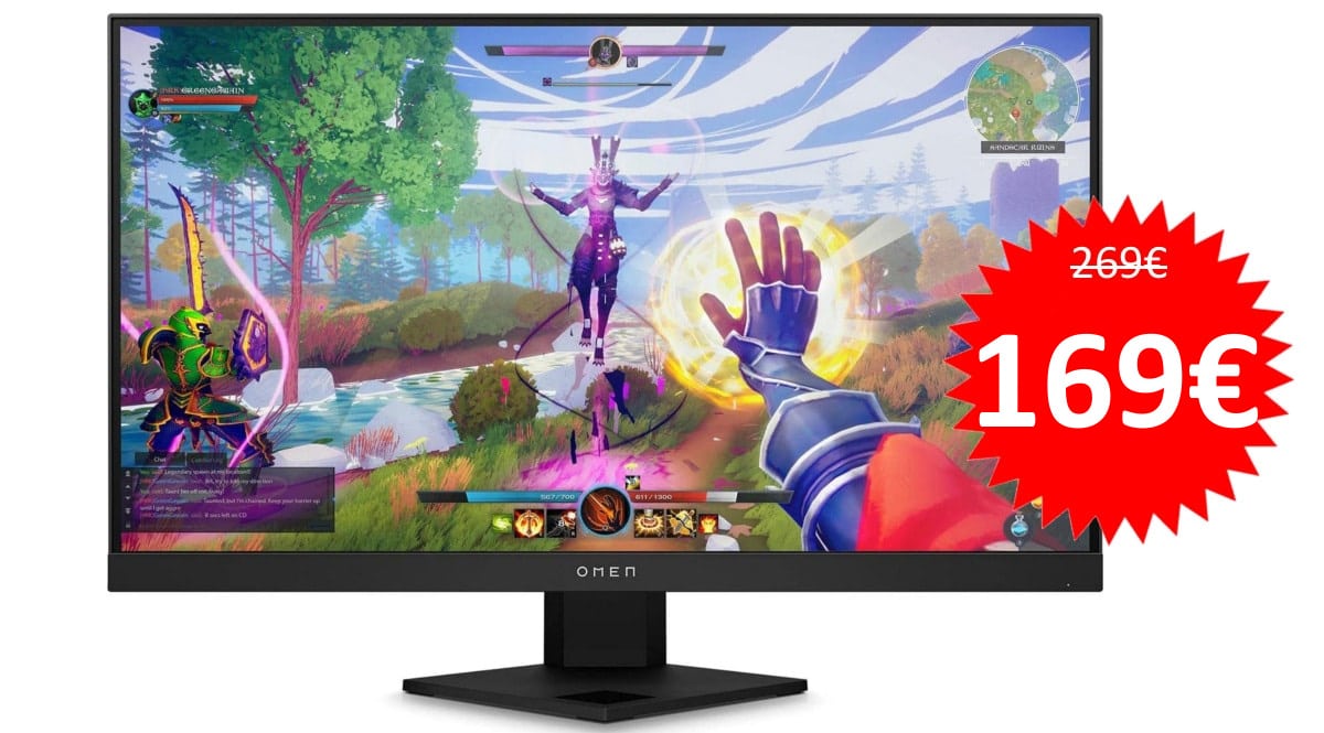 Monitor Gaming HP OMEN 25i barato, monitores gaming de marca baratos, ofertas informática, chollo