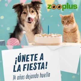 ¡Código descuento! Ofertas de cumpleaños en Zooplus con descuentos en artículos para perro y gato + 5% EXTRA en toda la tienda.