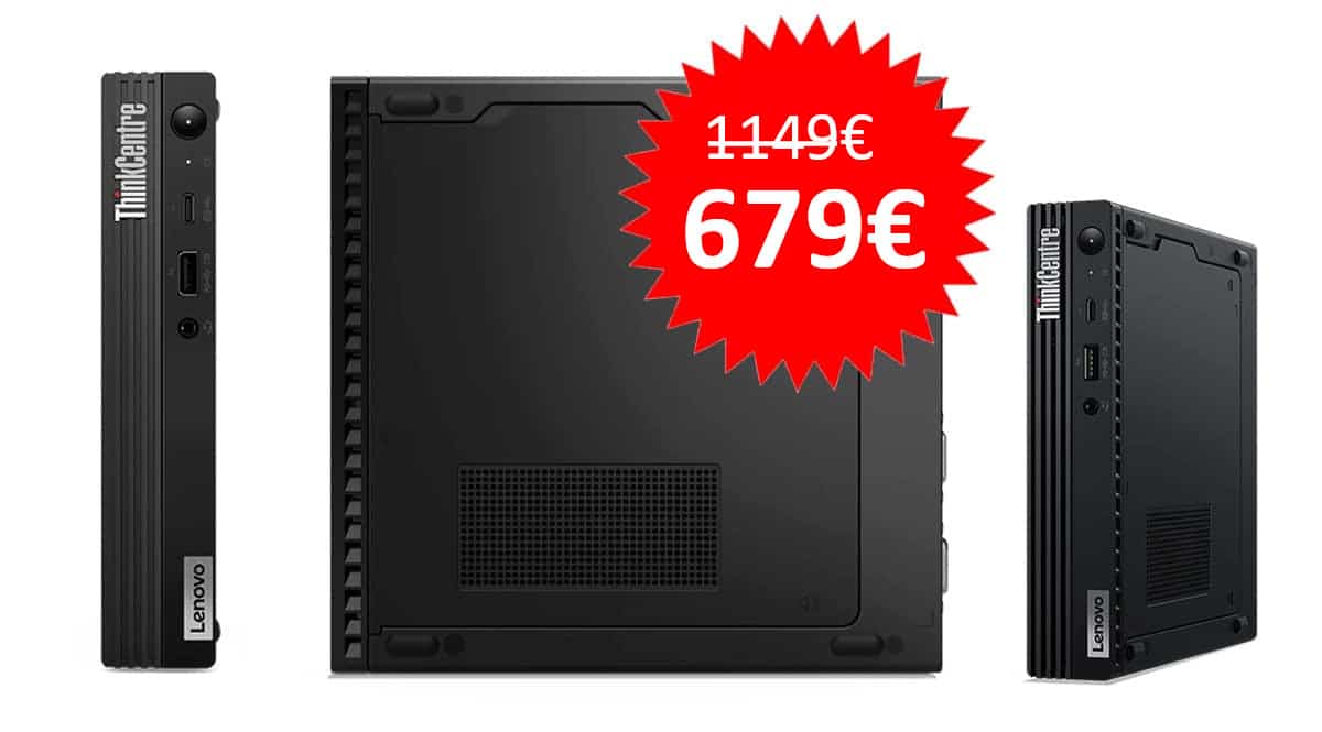¡Código descuento exclusivo! Ordenador de sobremesa Lenovo ThinkCentre M90q i7-10700/16GB/512GB SSD sólo 679 euros. Ahórrate 470 euros.