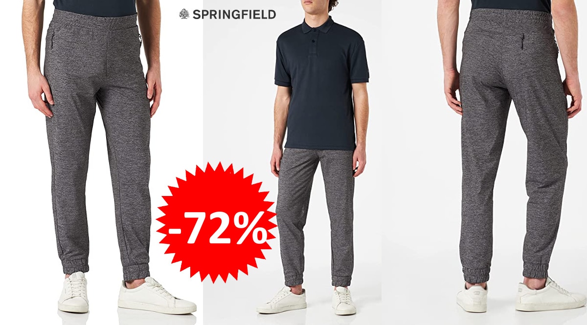Pantalón jogger Springfield barato, pantalones de marca baratos, ofertas en ropa, chollo