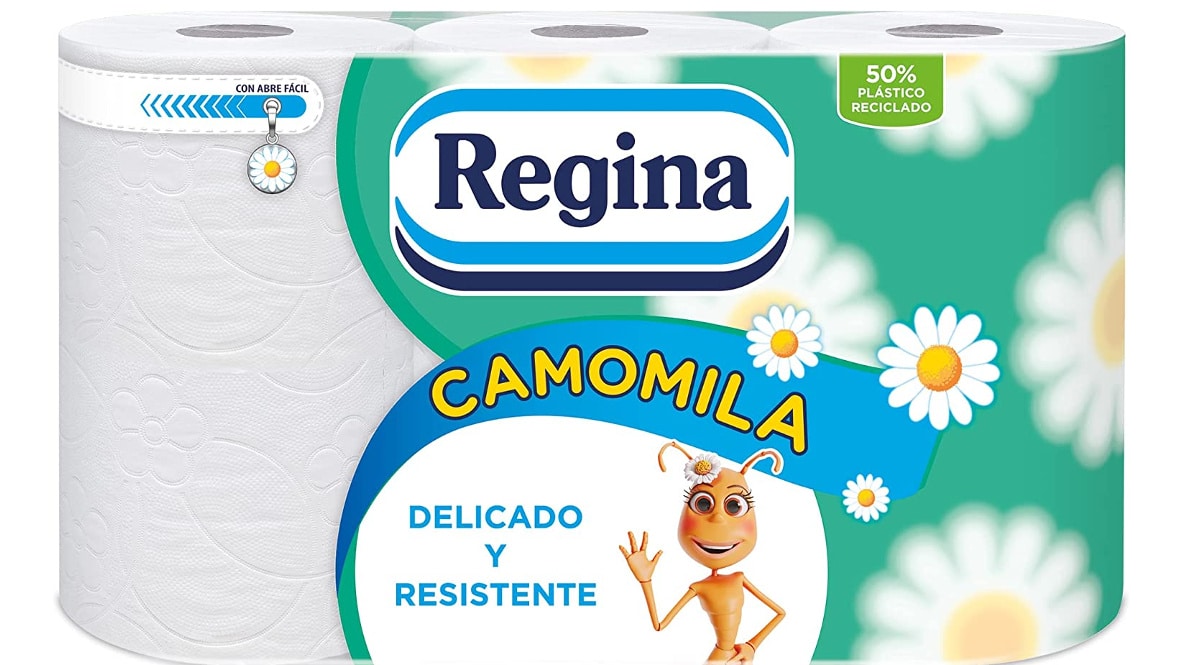 Papel higiénico Regina camomila barato, papel higienico de marca barato, ofertas en supermercado, chollo