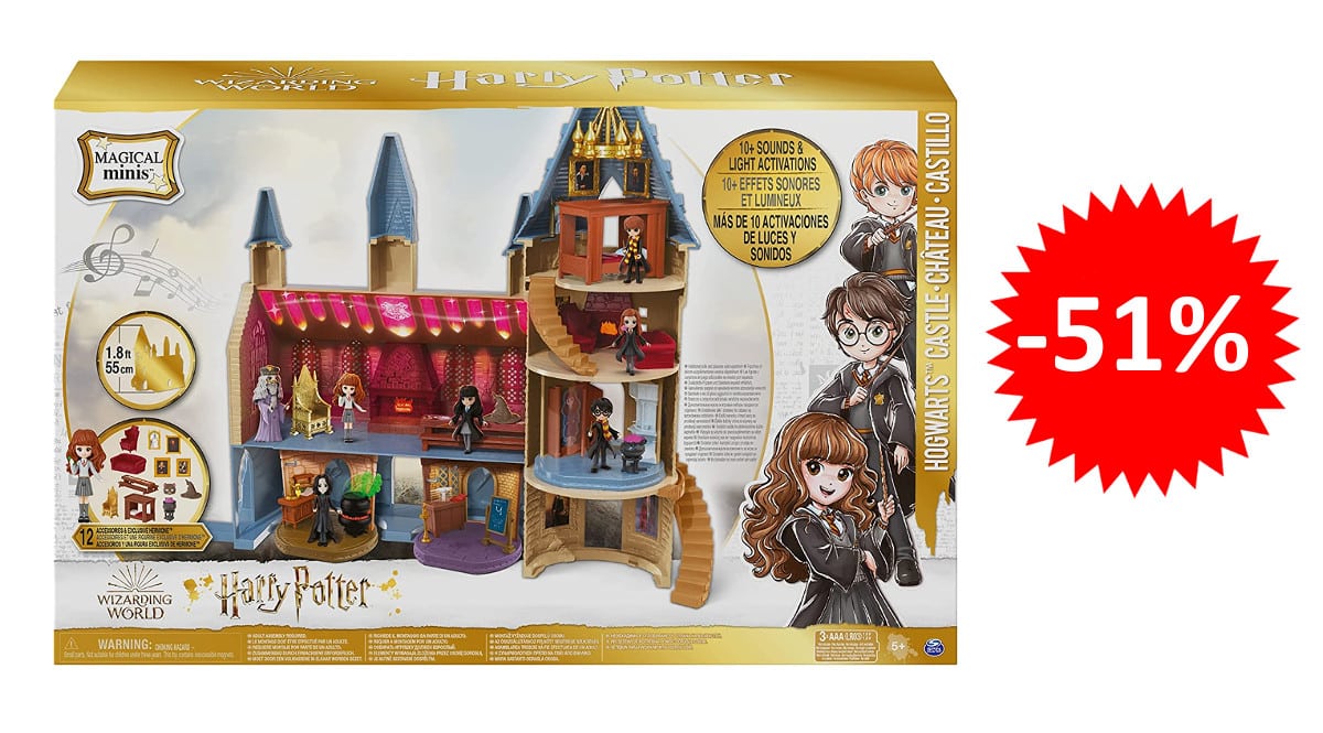¡Precio mínimo histórico! Playset Wizarding World del castillo de Hogwarts de Harry Potter sólo 38.99 euros. 51% de descuento.
