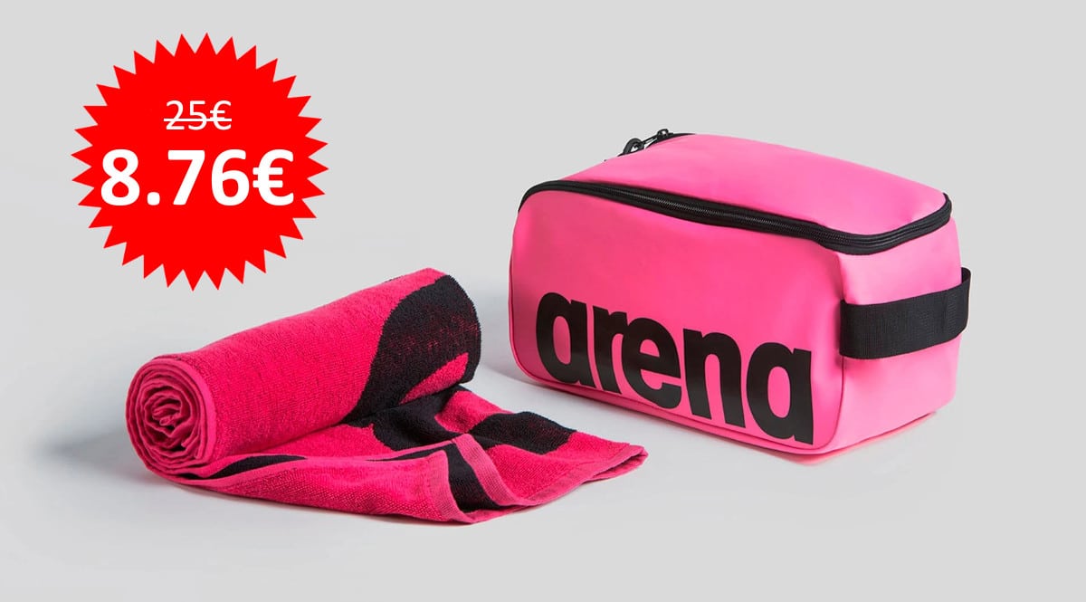 ¡Precio mínimo histórico! Set de neceser + toalla ARENA Gym Soft sólo 8.76 euros. 65% de descuento.