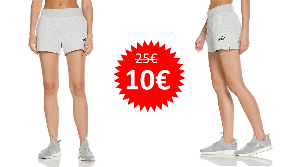 ¡¡Chollo!! Shorts deportivos para mujer Puma Essentials sólo 10 euros. 60% de descuento.