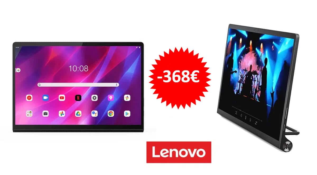 ¡Código descuento exclusivo! Tablet Lenovo Yoga Tab 13 8GB/128GB sólo 431 euros. Te ahorras 368 euros.