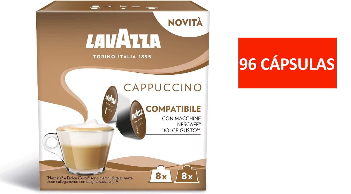 cápsulas de café Cappuccino Lavazza para Dolce Gusto bratas, cápsulas de café de marca baratas, ofertas supermercado, chollo