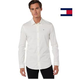 Camisa elástica Tommy Jeans Stretch barata, camisas de marca baratas, ofertas en ropa