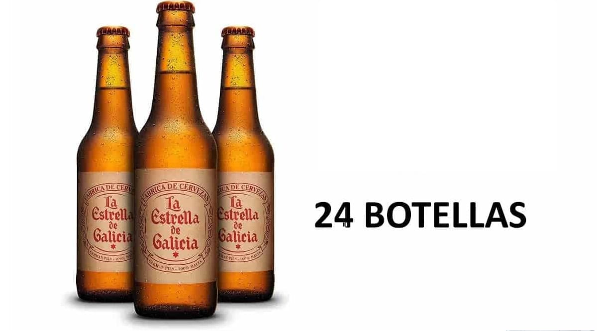 Cerveza La Estrella de Galicia botellín barata, cervezas baratas, ofertas en supermercado, chollo