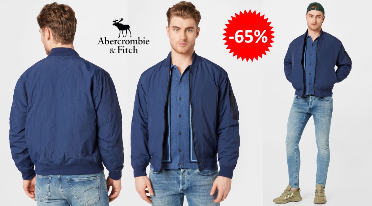 Chaqueta bomber Abercrombie & Fitch barata, ropa de marca barata, ofertas en chaquetas chollo