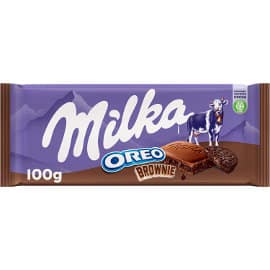 Chocolate Milka Oreo Brownie barato, tabletas de chocolate de marca baratas, ofertas en supermercado