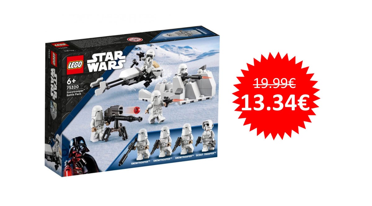 ¡Precio mínimo histórico! LEGO Star Wars Pack de Combate: Soldados de las Nieves sólo 13.34 euros.