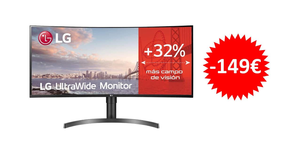 ¡Precio mínimo histórico! Monitor LG UltraWide 35WN73A-B de 35″ sólo 399 euros. Te ahorras 149 euros.