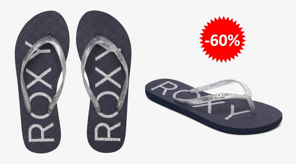 Sandalias Roxy Viva Sparkle baratas, calzado de marca barato, ofertas en sandalias chollo