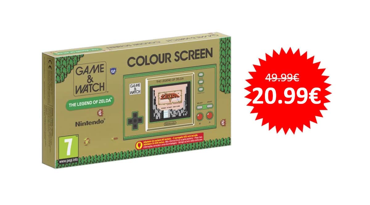 ¡¡Chollo!! Consola retro Nintendo Game & Watch The Legend of Zelda sólo 20.99 euros. 58% de descuento.