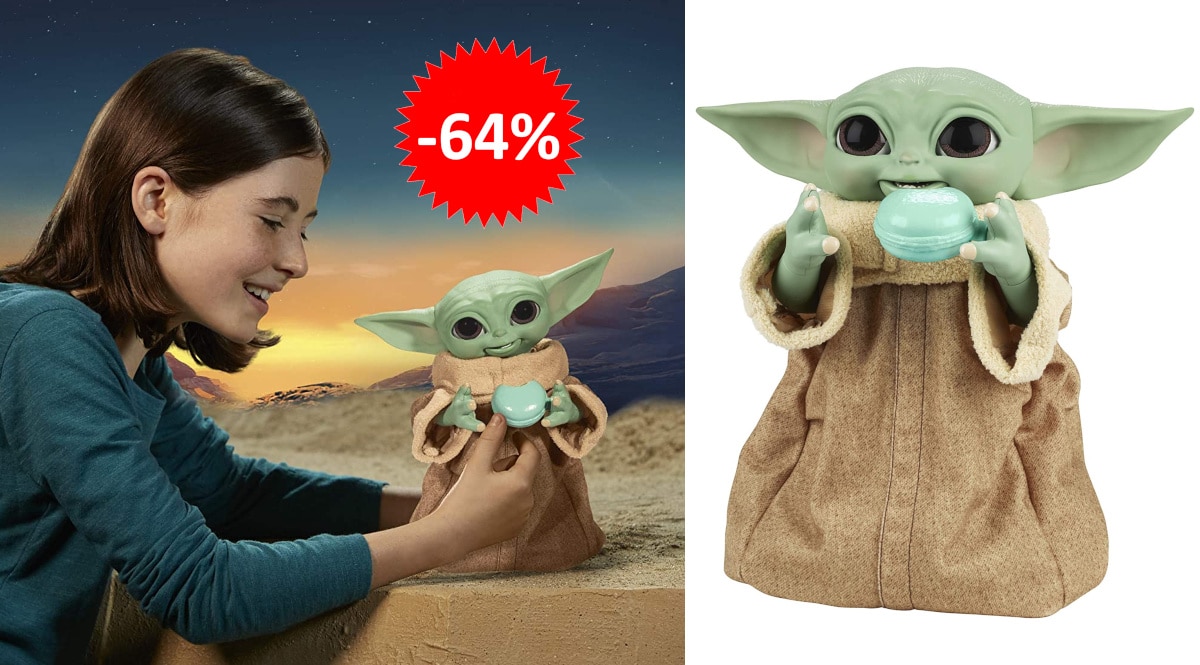Figura interactiva Baby Yoda barata, juguetes baratos, ofertas en regalos chollo