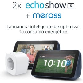 ¡¡Chollo!! Kit de 2 Echo Show 5 (2.ª gen) + enchufe inteligente Meross sólo 73.98 euros. Te ahorras 55 euros. 3 colores distintos.