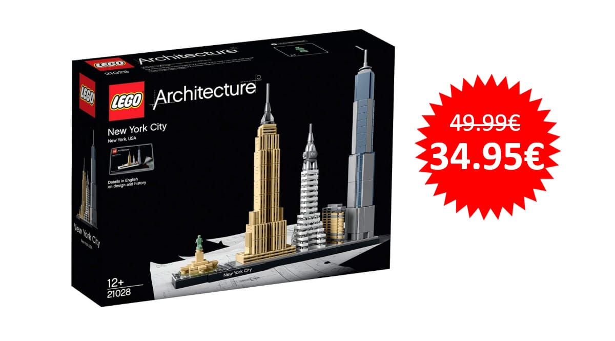 ¡¡Chollo!! LEGO Architecture Ciudad de Nueva York sólo 34.95 euros.