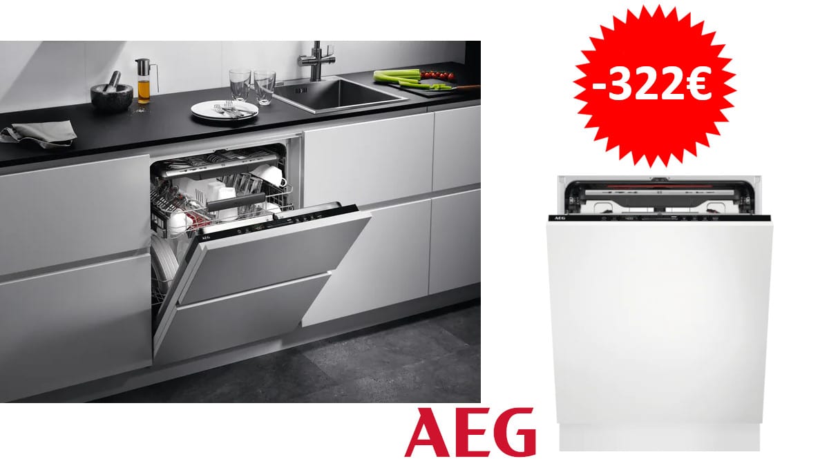 ¡Código descuento! Lavavajillas integrable de 60cm Serie 7000 AEG Glasscare sólo 597 euros. Te ahorras 322 euros.