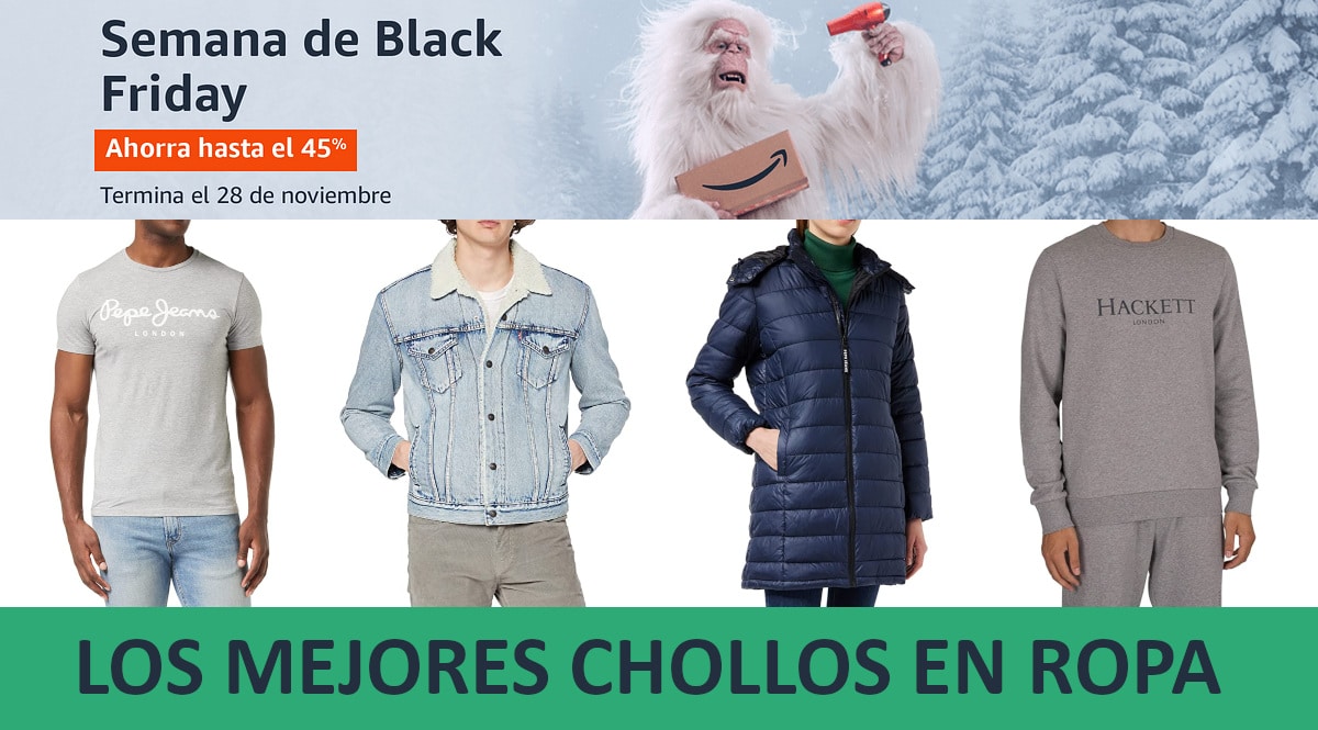 Los mejores chollos en ropa de Black Friday Amazon 2022, ropa de marca barata, ofertas en ropa chollo
