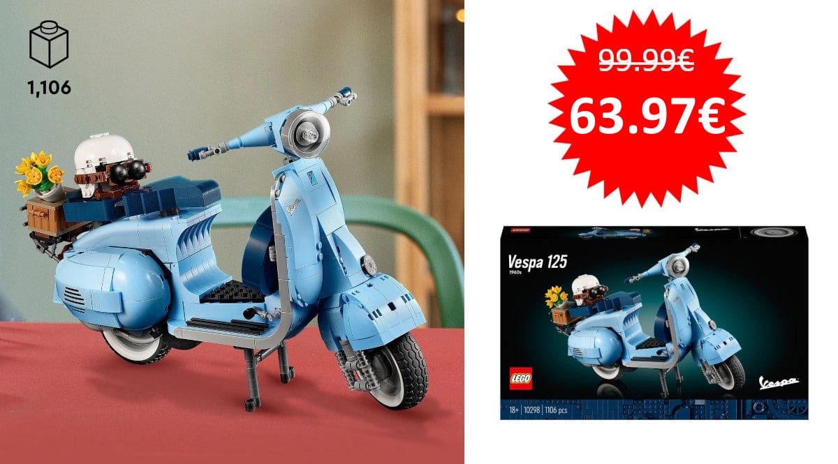 Maqueta de LEGO Vespa 125 barata. Ofertas en juguetes, juguetes baratos, chollo