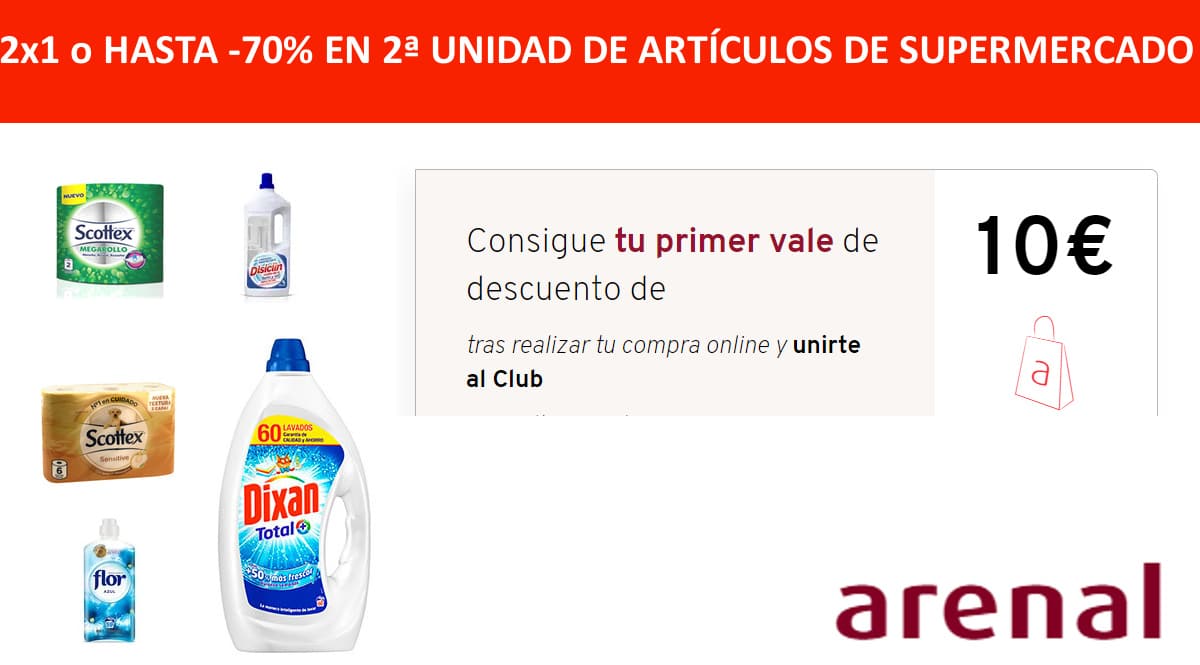 Ofertas en artículos de supermercado Arenal, productos de supermercado baratos, ofertas súper, chollo