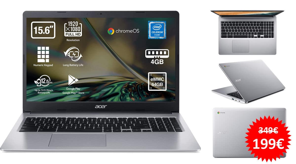 Portátil Acer Chromebook 315-3h barato, ofertas en portátiles, portátiles baratos, chollo