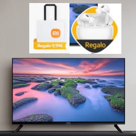 ¡¡Chollo!! Televisor Smart TV Xiaomi A2 LED de 32″ + auriculares Xiaomi Buds 3T Pro + bolsa Xiaomi Reusable Bag sólo 229 euros. Te ahorras 170 euros.