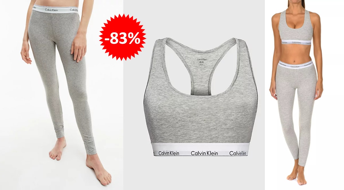 Conjunto de top y leggings Calvin Klein barato, ropa de marca barata, ofertas en ropa para mujer chollo