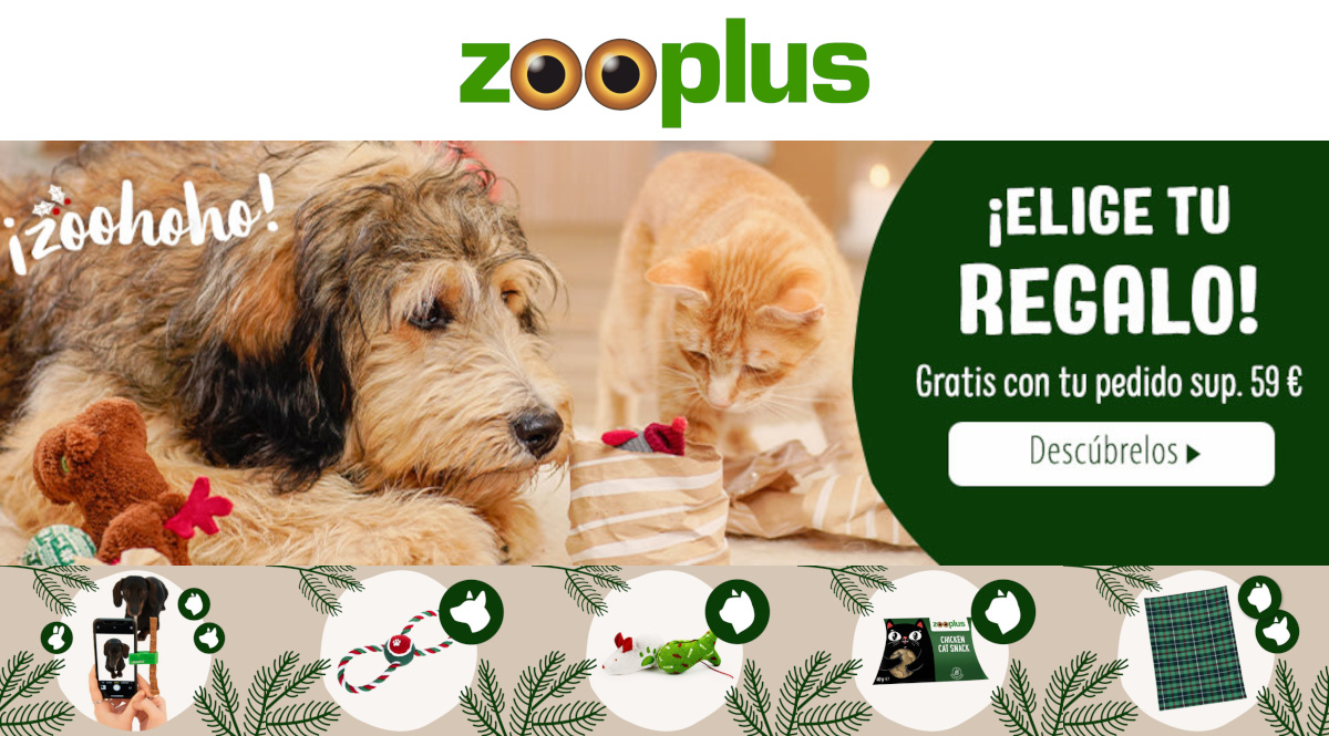 Elige un regalo en Zooplus, productos para mascotas baratos, ofertas en mascotas chollo