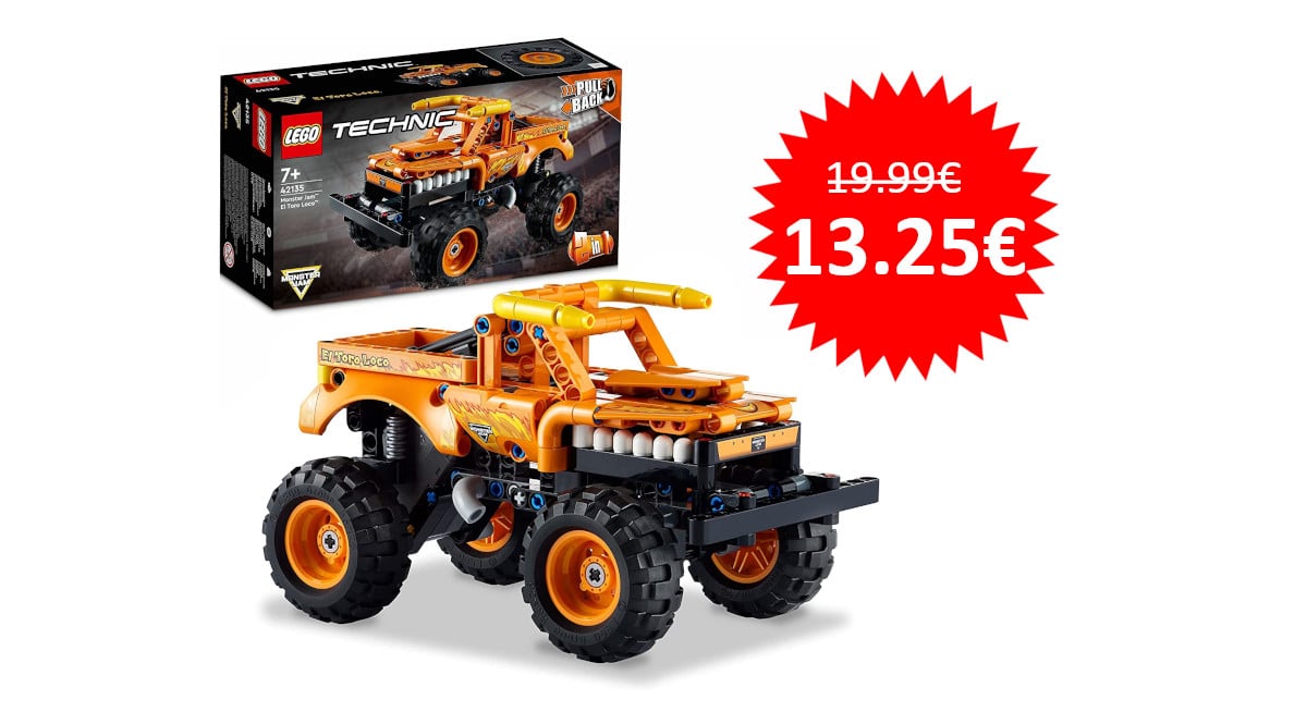 ¡Precio mínimo histórico! LEGO Technic Monster Jam El Toro Loco sólo 13.25 euros.