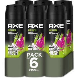 ¡Precio mínimo histórico! Pack de 6 desodorante Axe Epic Fresh sólo 13.99 euros.