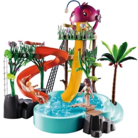 Parque acuático con toboganes de Playmobil barato. Ofertas en juguetes, juguetes baratos