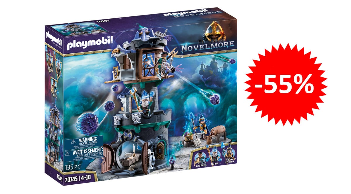 ¡¡Chollo!! Playmobil Novelmore Torre del Mago Violet Vale sólo 49.99 euros. 55% de descuento.