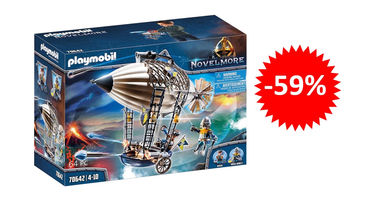 ¡¡Chollo!! Playmobil Zeppelin Novelmore de Dario DaVanci sólo 18.49 euros. 59% de descuento.
