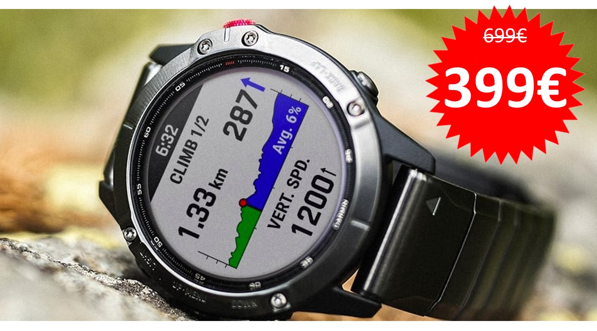 Reloj multideporte Garmin Fenix Solar 6 barato. Ofertas en pulsómetros GPS, pulsómetros GPS baratos, chollo