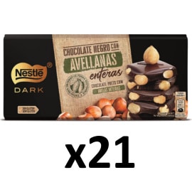 21 tabletas de chocolate Nestlé Dark Avellanas baratas. Ofertas en supermercado