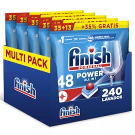 240 cápsulas de detergente para lavavajillas Finish Poweball Power All-in-1 barato, detergente barato, ofertas en supermercado