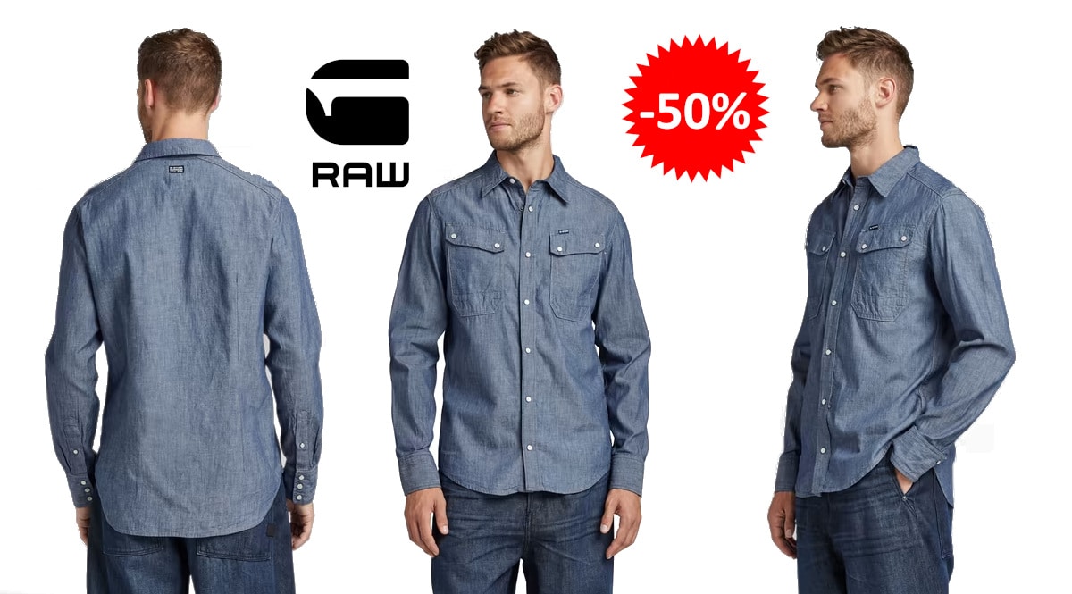 Camisa G-Star Raw Worker barata, ropa de marca barata, ofertas en camisas chollo