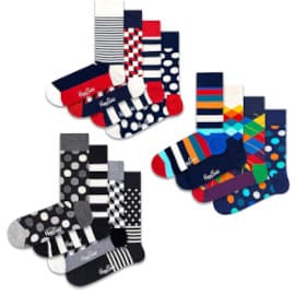 Pack de 4 pares de calcetines Happy Socks baratos, ropa de marca barata, ofertas en calcetines