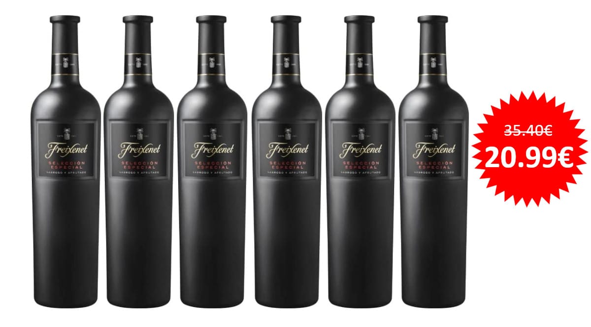 ¡Llega para Reyes! Pack de 6 botellas de vino tinto Freixenet selección especial sólo 20.99 euros. Mínimo histórico.