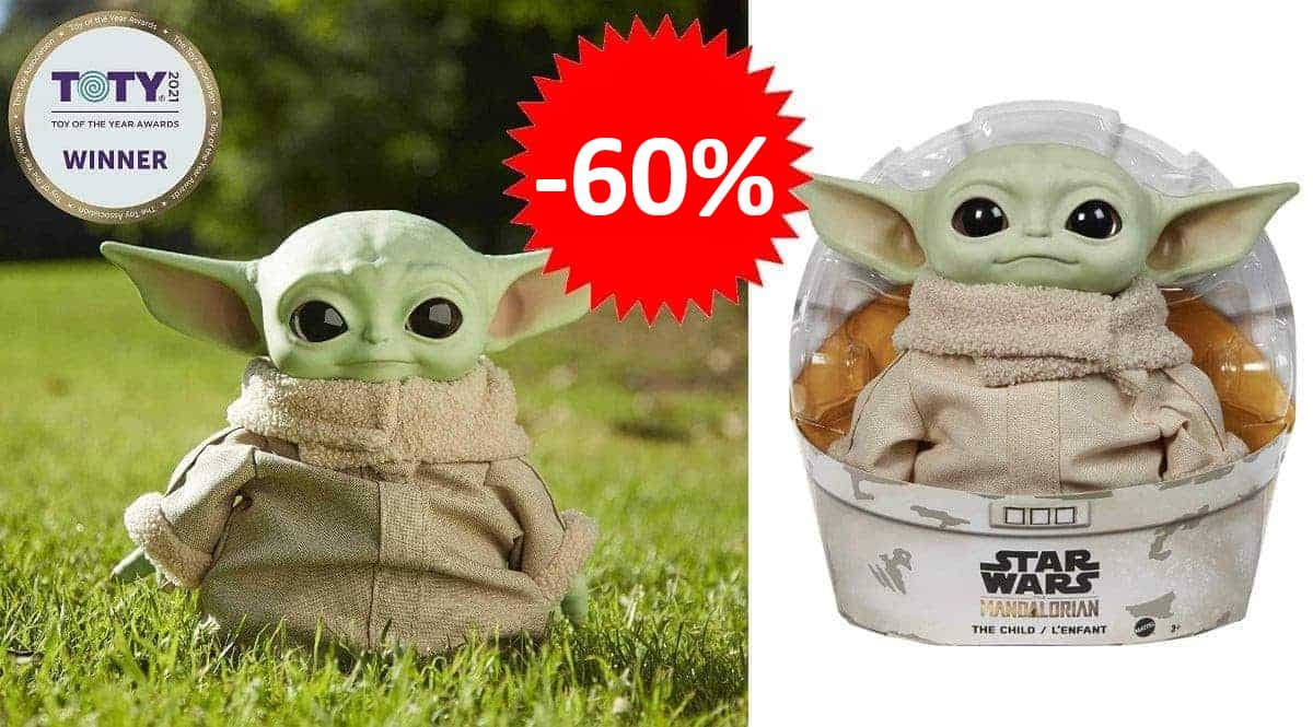 Peluche Star Wars Baby Yoda barato, juguetes baratos, ofertas para niños chollo