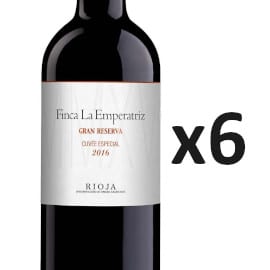 ¡¡Chollo!! 6 botellas de vino D.O. Rioja Finca La Emperatriz Gran Reserva 2016 sólo 44 euros. 67% de descuento.
