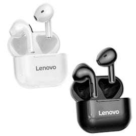 ¡¡Chollo!! Auriculares Bluetooth Lenovo LP40 TWS sólo 10.05 euros. 50% de descuento. En blanco y en negro.