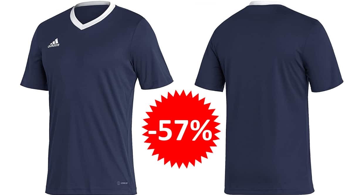 Camiseta Adidas entrada 22 azul barata, camisetas de marca baratas, ofertas en ropa, chollo